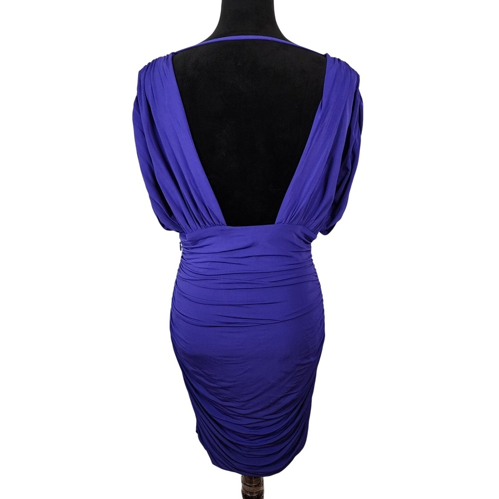 BCBGMAXAZRIA Size Large Nevis Deep Plunge Open Back‎ Sexy Mini Cocktail Dress